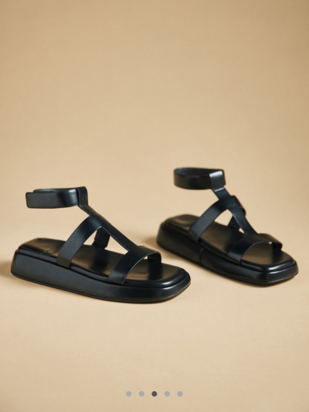 Jeffrey Campbell Devis Sandals, NWT, Black Leather, US 9.5 / EU 40.5 - Picture 2 of 7